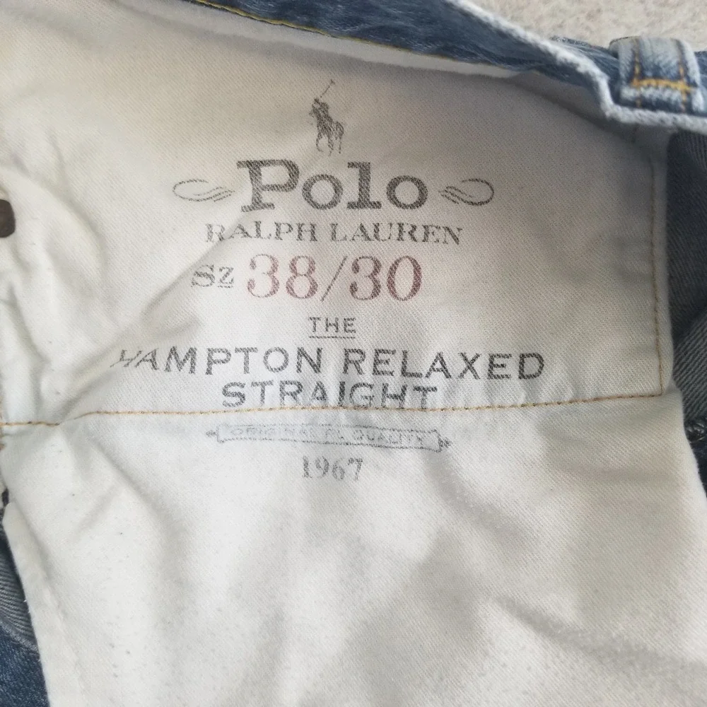 Polo Ralph Lauren Jeans Mens 38x30 Blue Hampton Relaxed Straight Classic